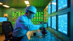 Illustration of a critical error at the Golfech nuclear power plant generated by artificial intelligence.