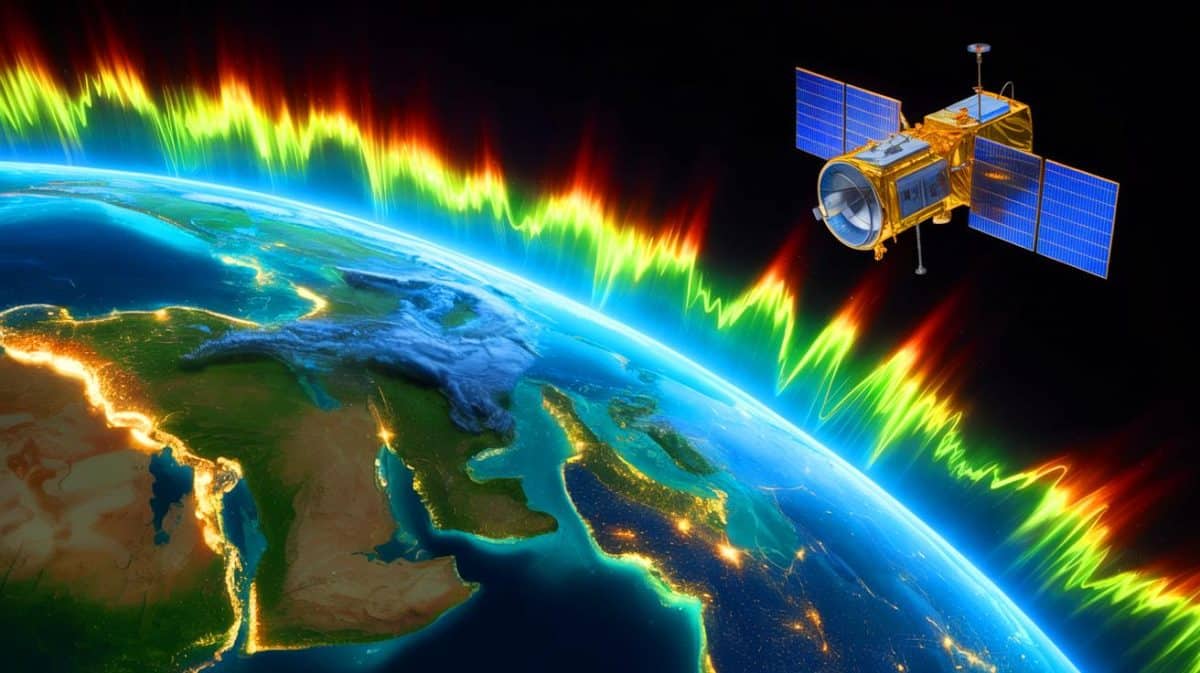 “An Unprecedented Crisis Unfolds”: NASA Reveals Massive Planetary Anomaly Spreading Worldwide from Mysterious Forces Beneath Earth’s Crust Illustration of the South Atlantic Anomaly affecting space technology, generated by artificial intelligence.