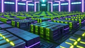 Illustration of xAI’s Colossus supercomputer facility with a focus on its vast GPU infrastructure, created by artificial intelligence.