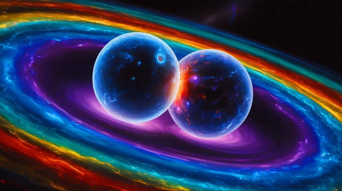 “It’s a Cosmic Cataclysm”: Astronomers Stunned as Largest Ever Black Hole Merger Detected by LIGO-Virgo-KAGRA Shatters Space-Time Barriers Illustration of the largest black hole merger ever recorded, created through artificial intelligence.
