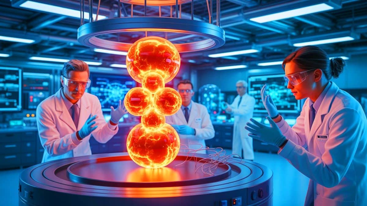 From Lab to Legend: Finland Just Created the Heaviest Known Isotope and It Behaves Like Nothing Scientists Have Ever Seen Illustration of the synthesis of the heaviest isotope 188At capable of emitting a proton, created by artificial intelligence.