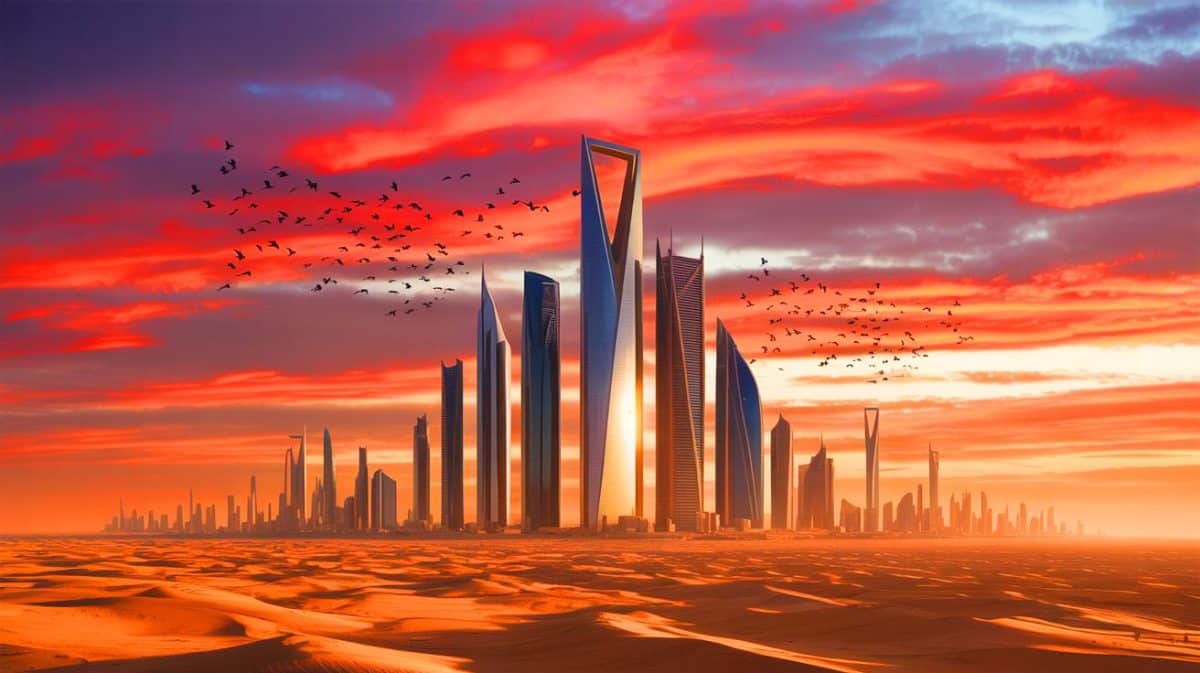 “Thousands Will Vanish in the Sky”: This Gigantic 105-Mile Saudi Megastructure Could Obliterate Vital Bird Migration Paths Illustration of The Line, a futuristic 105-mile-long city in Saudi Arabia's desert, highlighting its mirrored facade and environmental impact, created by artificial intelligence.