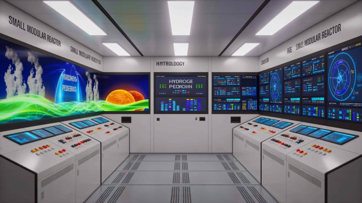 Revolution or Catastrophe? World’s First Hydrogen-Generating Nuclear Reactor Goes Live in US Sparking Debate: ‘This Changes Everything’ Say Experts Illustration of the world's first integrated hydrogen production simulator within a Small Modular Reactor control room, generated by artificial intelligence.