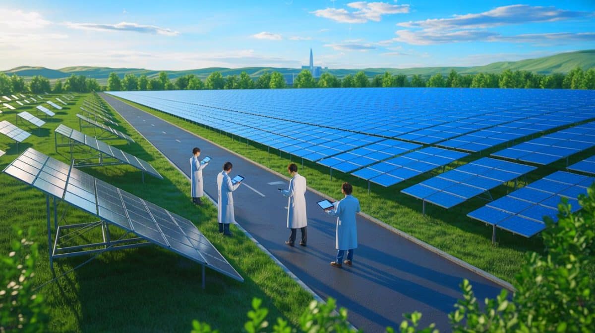 China’s Latest Fuel Breakthrough Isn’t Just a Record It’s a Direct Threat to the $6 Trillion Fossil Energy Empire Illustration of Chinese researchers achieving a record in solar-to-hydrogen conversion efficiency using CZTS technology, generated by artificial intelligence.
