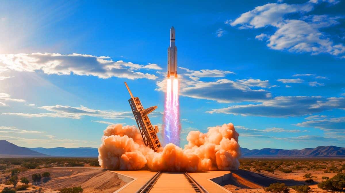 “They’re Launching Spacecraft Without Rockets”: US Firm’s Maglev Ramp Sparks Outrage and Awe in Billion-Dollar Space Race Illustration of Auriga Space's magnetic launch track propelling a rocket skyward, created using artificial intelligence.