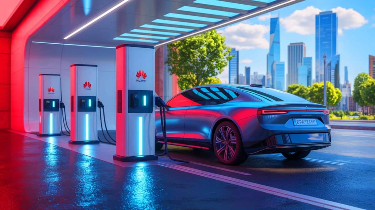 China’s Battery Breakthrough Sparks Shockwaves as EV Hits 1,800-Mile Range and Analysts Say “Tesla Should Be Terrified” Illustration of Huawei's innovative nitrogen-doped sulfide-based solid-state battery, generated by artificial intelligence.
