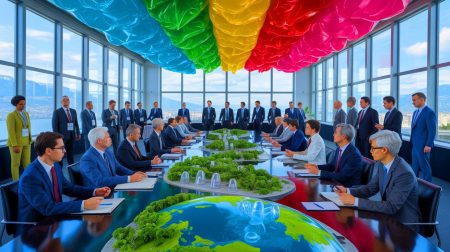 Illustration of the Global Plastics Treaty negotiations and the launch of the National Planning Working Group on Plastics Action.
