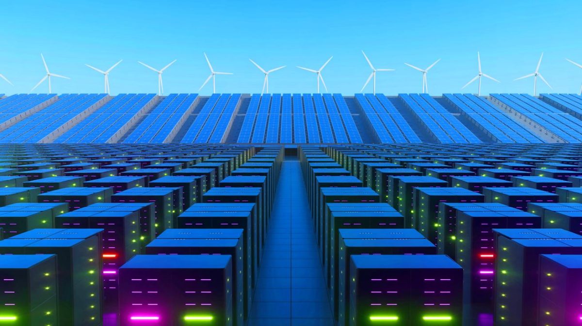 Is This the $200 Billion Gamble That Will “Bankrupt the Nation” or Propel Us Into a New Era of AI Dominance Illustration of AI data centers with soaring energy demands and infrastructure challenges.