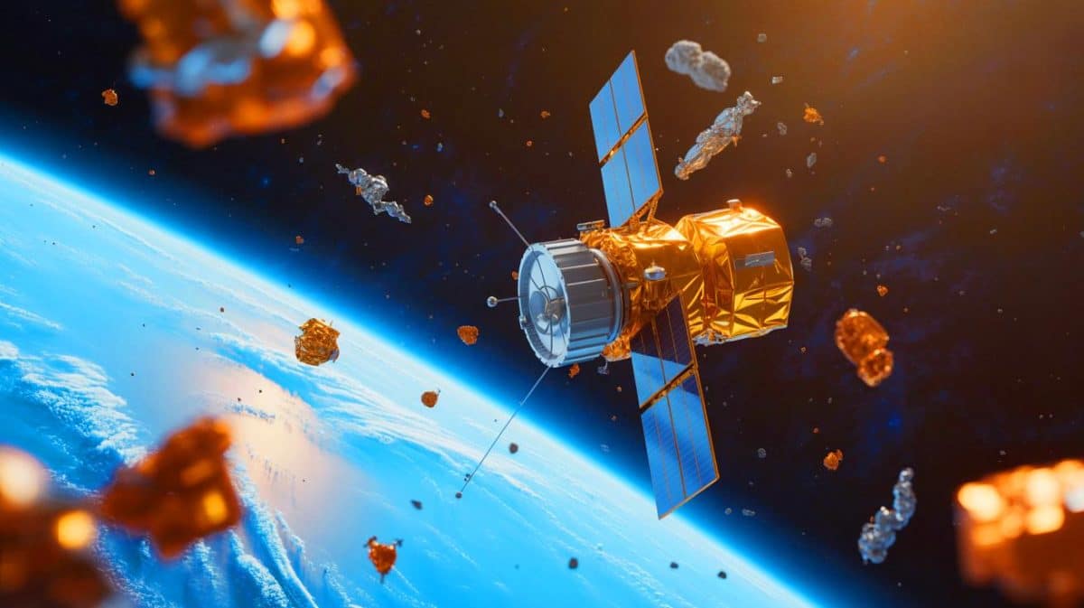 Japan’s Bold Space Move: “We’re Cleaning Up Everyone’s Mess” Sparks Global Debate on Cosmic Responsibility Illustration of Japan's Initiative on International Regulations for Space Debris Removal.