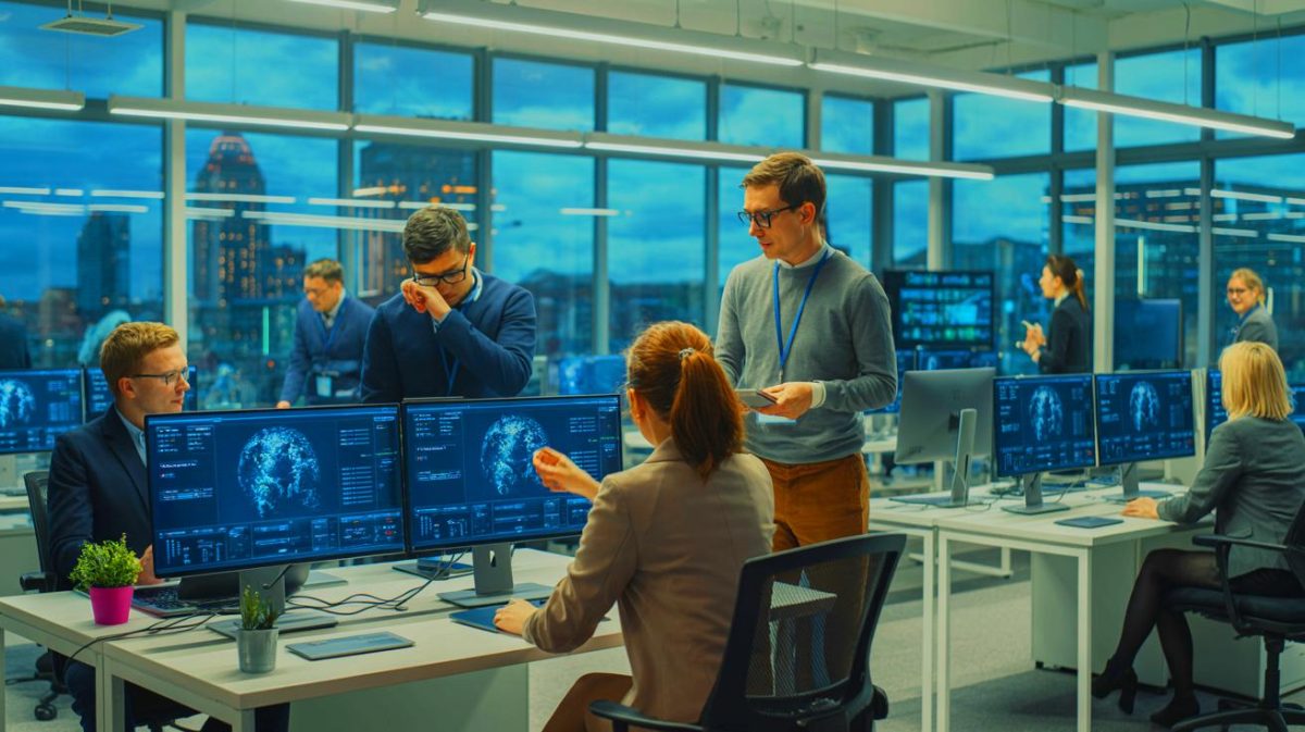 Lightning Strikes Innovation: Northern Ireland’s Tech Surge Ignites Fierce Debate Across America Illustration of UK Government's investment in Northern Ireland's technology and cybersecurity sectors.