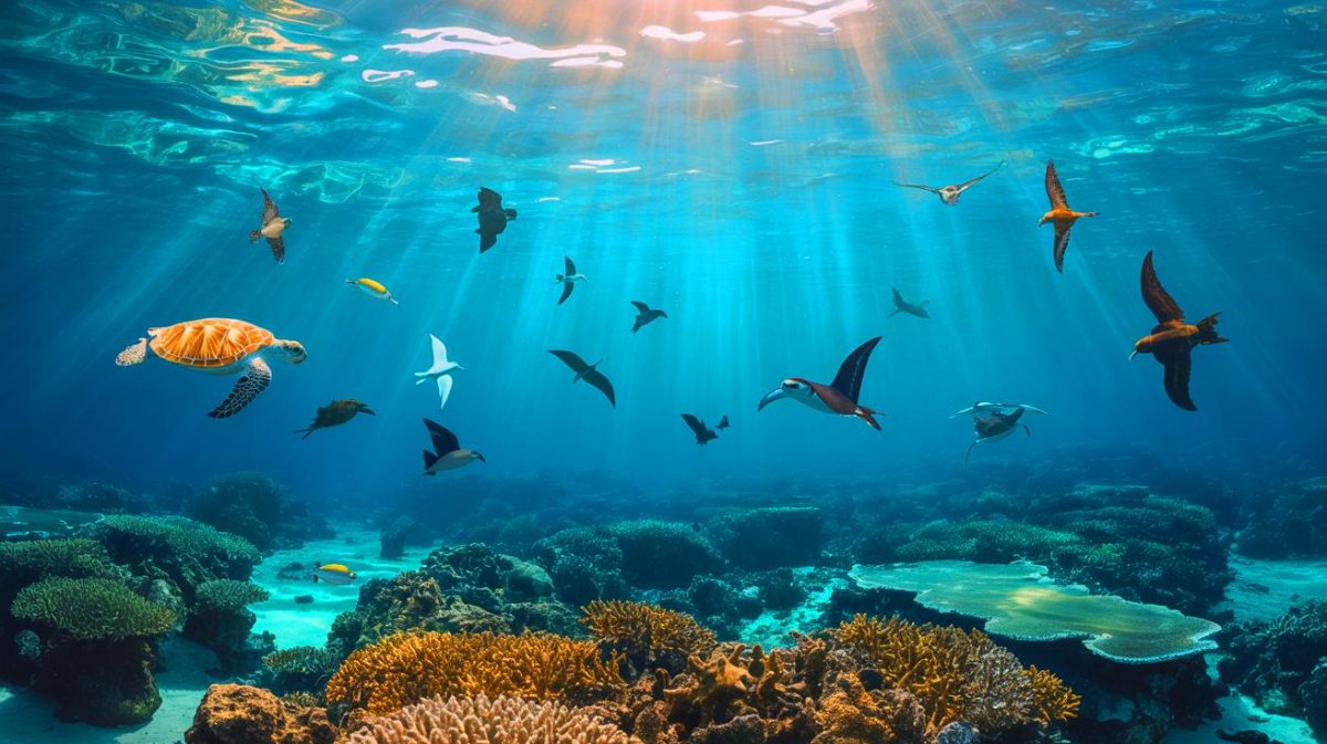 Marine Scientists Warn “Fish Populations Are Plummeting” As Exeter Study Urges Action on Marine Protected Areas Illustration of marine biodiversity thriving within a large Marine Protected Area.
