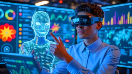 Illustration of Meta's personalized AI vision integrating wearable technology.