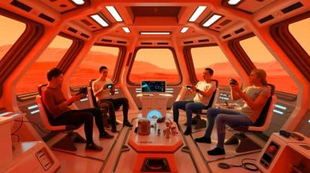 Illustration of a simulated Martian habitat designed for NASA's CHAPEA program.