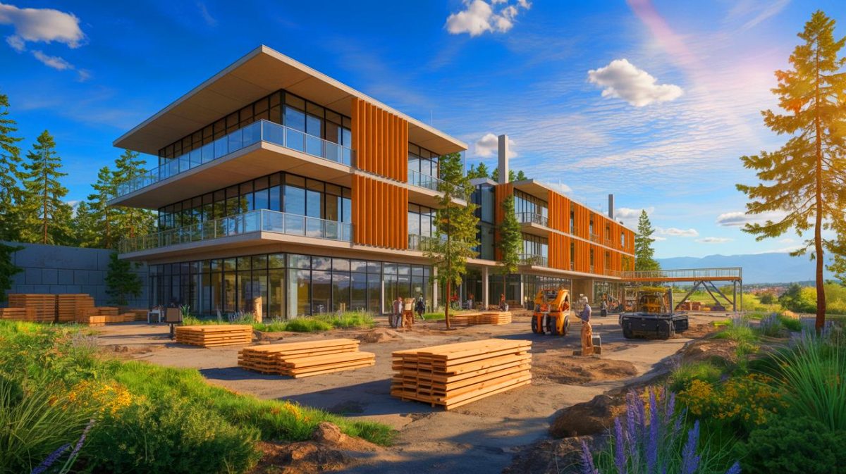 “Sustainable Future Demands 100% Circular Economy Revolution”: Shocking Research Reveals Global Stakes in Eco-Friendly Transformation Illustration of innovative sustainable construction practices at the University of British Columbia’s Okanagan campus.