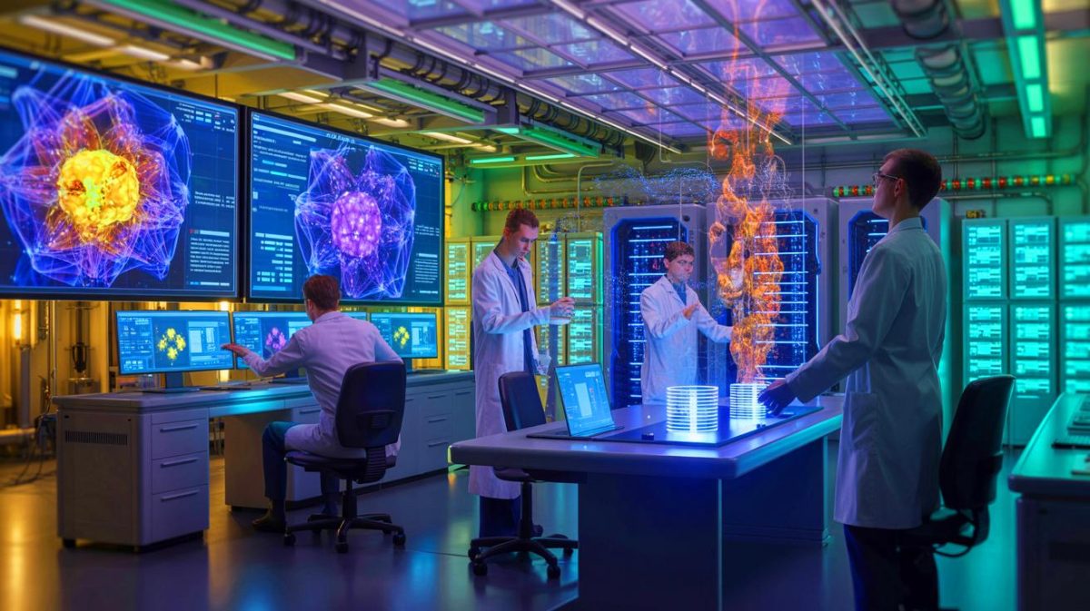 Scientists Unleash Terrifying Breakthrough: Quantum Revolution That Shatters Reality And Transforms Everything We Know! Illustration of scientists using high-performance computing to study nonequilibrium quantum materials.