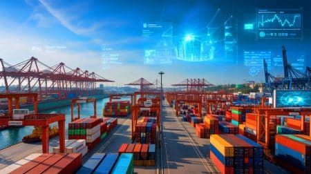 Illustration of European supply chain collaboration and technological integration.