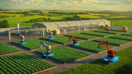 ““They’re Changing Everything”: AgriScale’s Hidden Agenda to Revolutionize Farming (and It’s Already Happening)” Illustration of the launch of AgriScale aimed at scaling agricultural technology innovations in the UK.