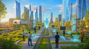 Illustration of Advanced Network Systems Enabling Sustainable Delivery of Immersive Technologies.