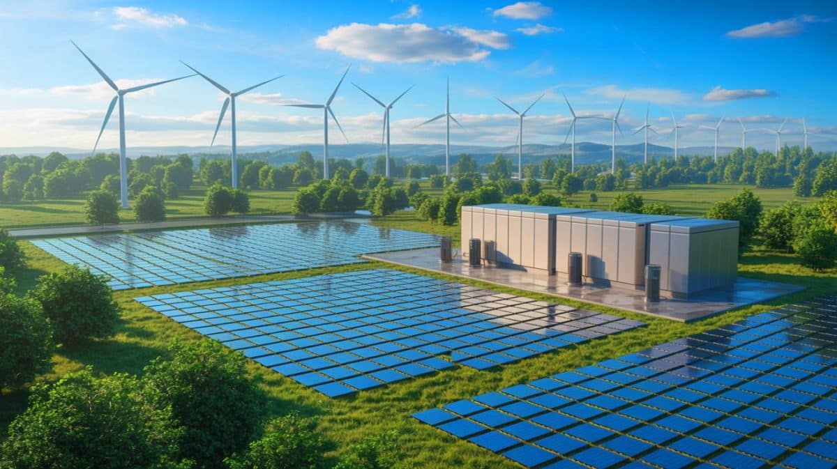 “This Could Change Everything”: Europe’s Energy Storage Solution Reveals a Hidden Truth (and It’s Closer Than You Think) Illustration of a hybrid energy storage system integrating renewable sources for enhanced grid stability and long-term storage.
