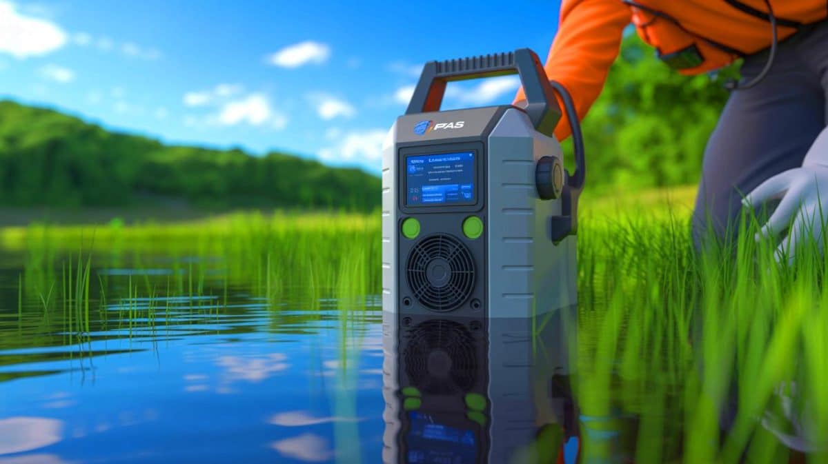 Portable Sensor Platform Transforms PFAS Testing, Offering Hope for Safer Water and Healthier Communities Nationwide Illustration of a portable PFAS detection system transforming field-based environmental monitoring.