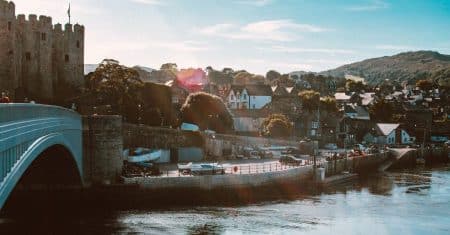 Wales countryside town
